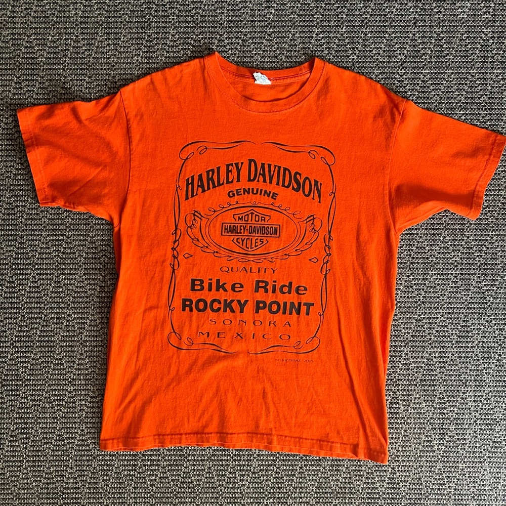 Harley Davidson Sonora Mexico Bike Ride  ROCKY POINT T-Shirt Size: Large (used)
